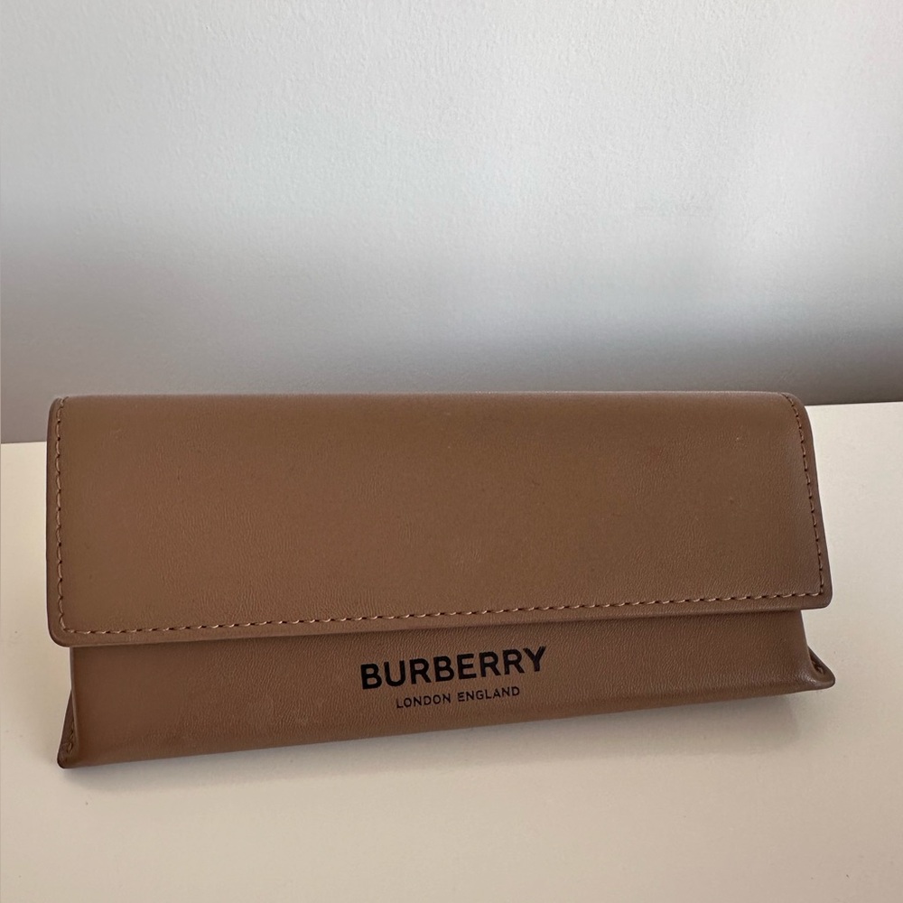 Burberry MAGNETIC Camel Brown Soft Leather Eyeglasses Sunglasses *Case Only*